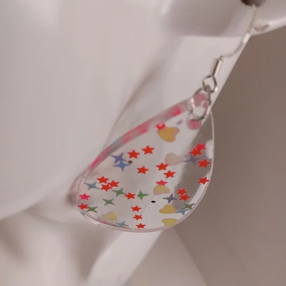 Colorful Teardrop Earrings - Picture 4 of 8